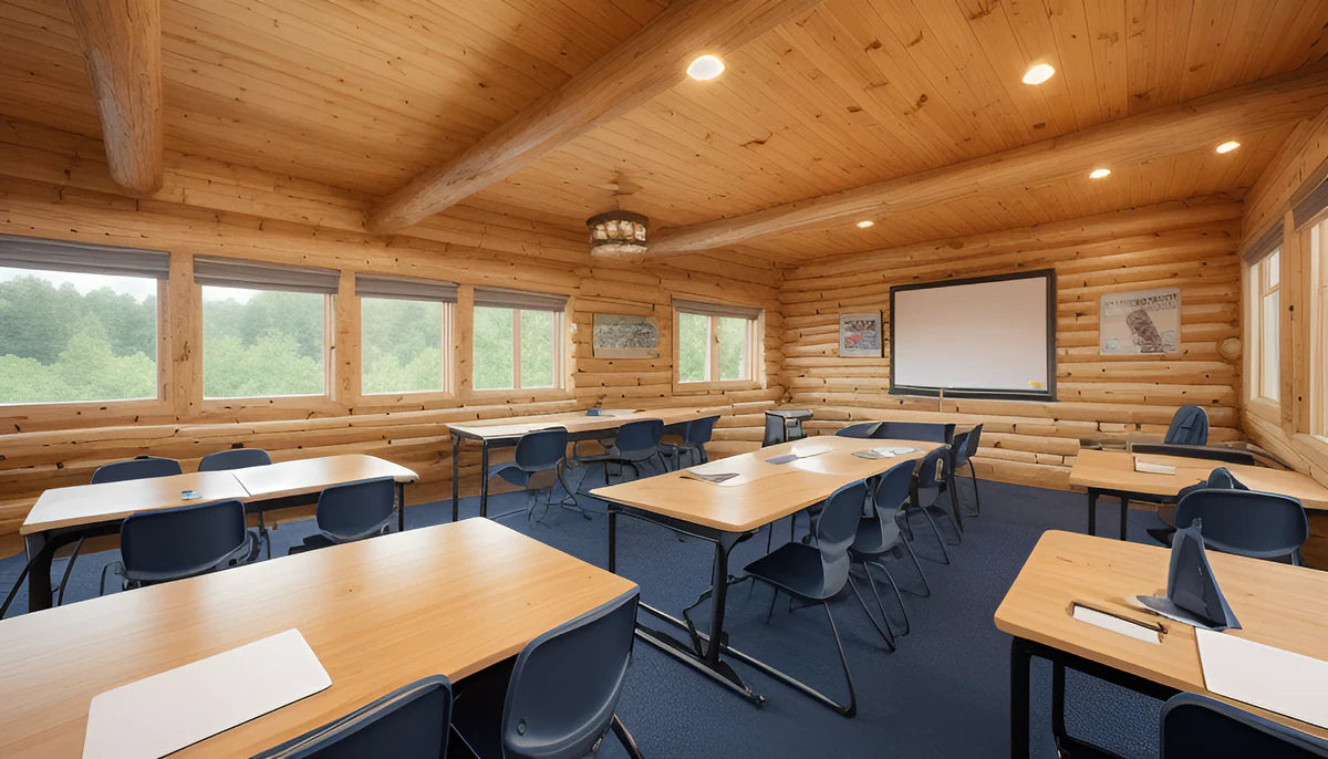 School Classroom Log Cabin