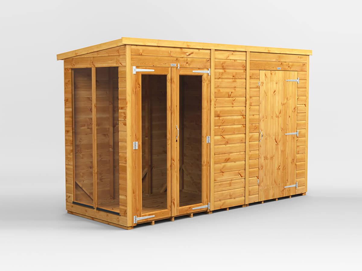 UK Summerhouse w/ Side Storage - Pent