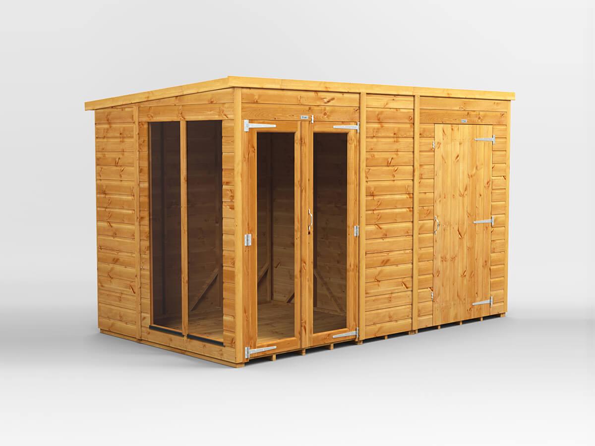 UK Summerhouse w/ Side Storage - Pent