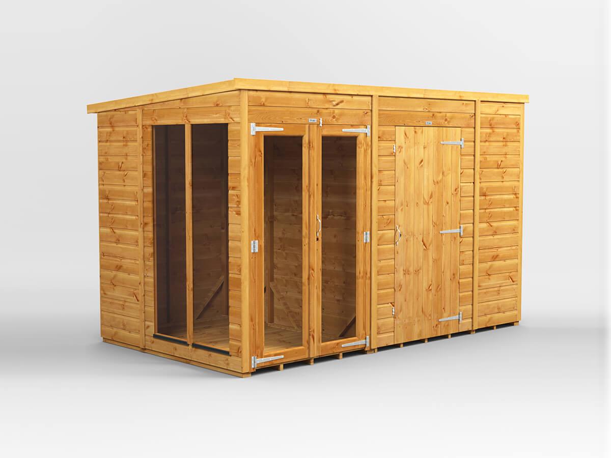 UK Summerhouse w/ Side Storage - Pent