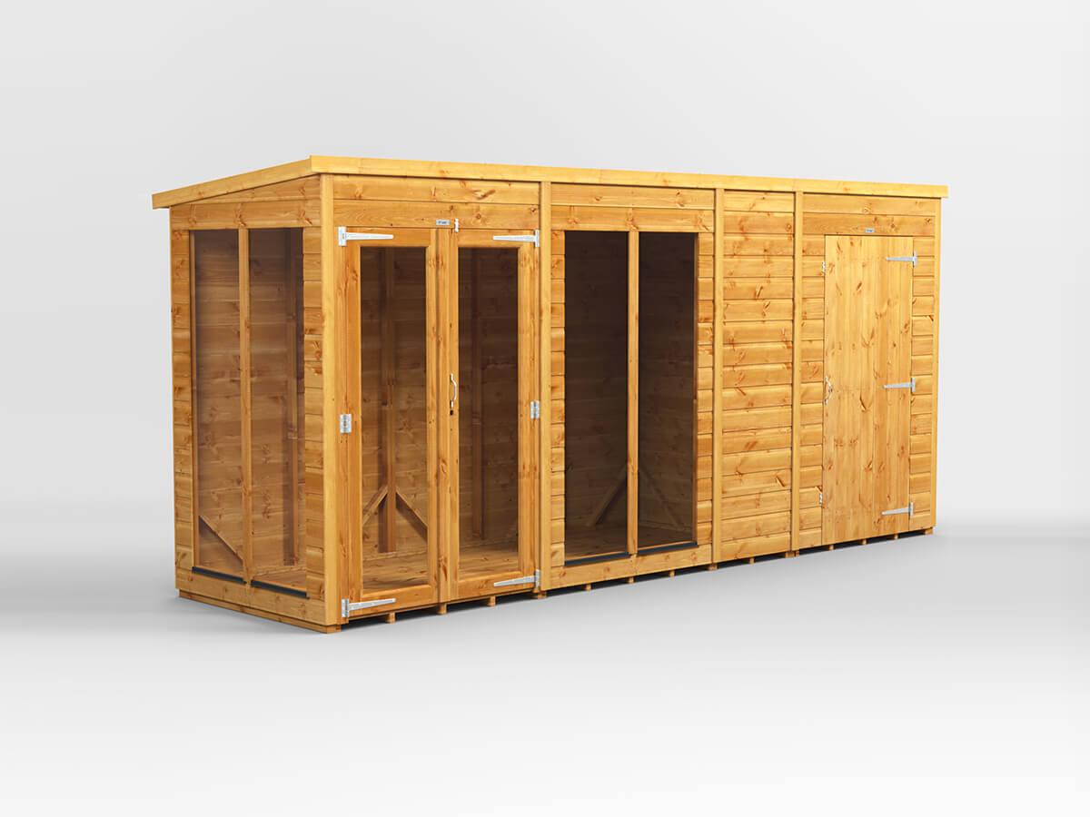 UK Summerhouse w/ Side Storage - Pent