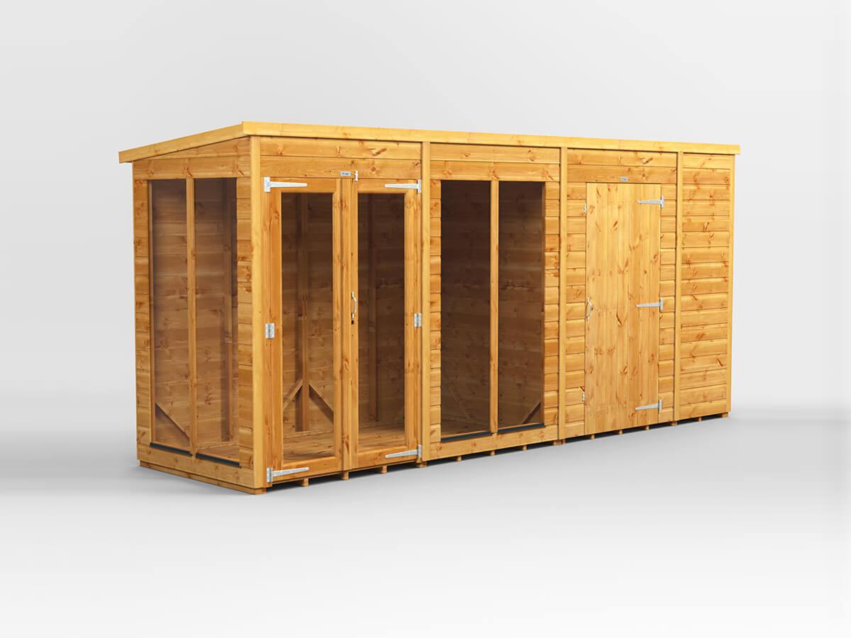 UK Summerhouse w/ Side Storage - Pent