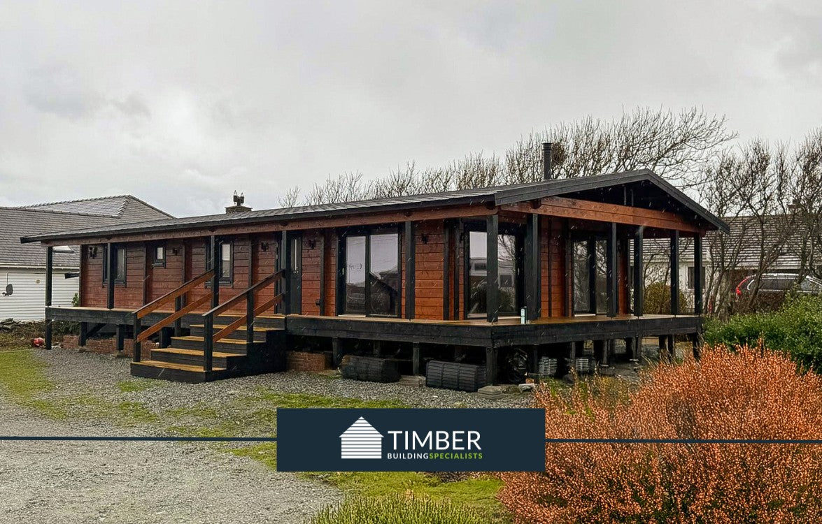 TBS187 Anglesey Log Cabin Lodge w/ Garage - 16.0x6.8m