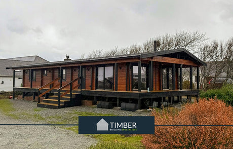 TBS187 Anglesey Log Cabin Lodge w/ Garage - 16.0x6.8m