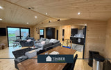 TBS187 Anglesey Log Cabin Lodge w/ Garage - 16.0x6.8m