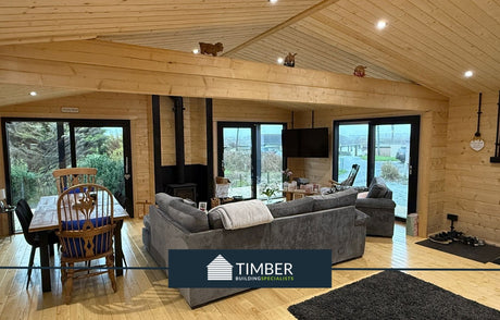 TBS187 Anglesey Log Cabin Lodge w/ Garage - 16.0x6.8m