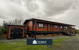 TBS187 Anglesey Log Cabin Lodge w/ Garage - 16.0x6.8m