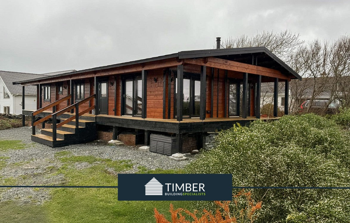 TBS187 Anglesey Log Cabin Lodge w/ Garage - 16.0x6.8m