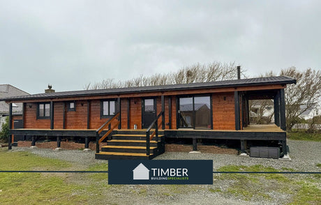 TBS187 Anglesey Log Cabin Lodge w/ Garage - 16.0x6.8m
