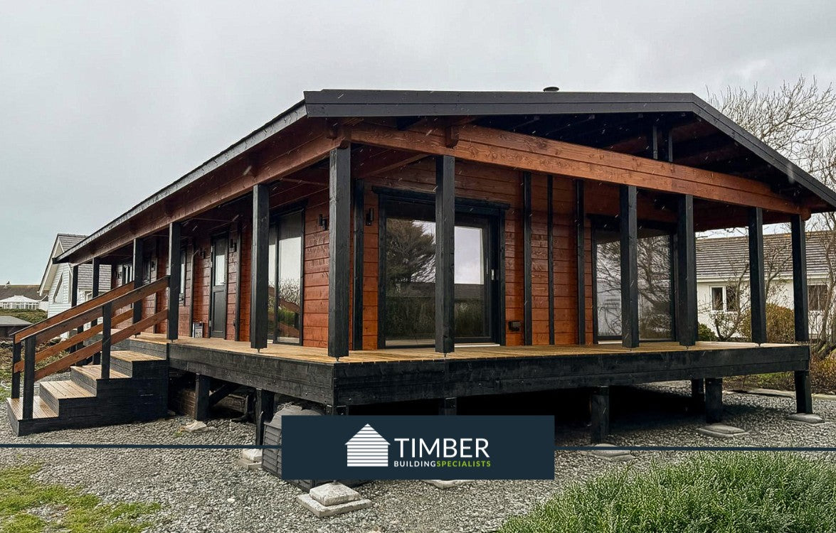 TBS187 Anglesey Log Cabin Lodge w/ Garage - 16.0x6.8m