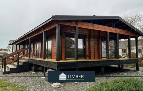 TBS187 Anglesey Log Cabin Lodge w/ Garage - 16.0x6.8m