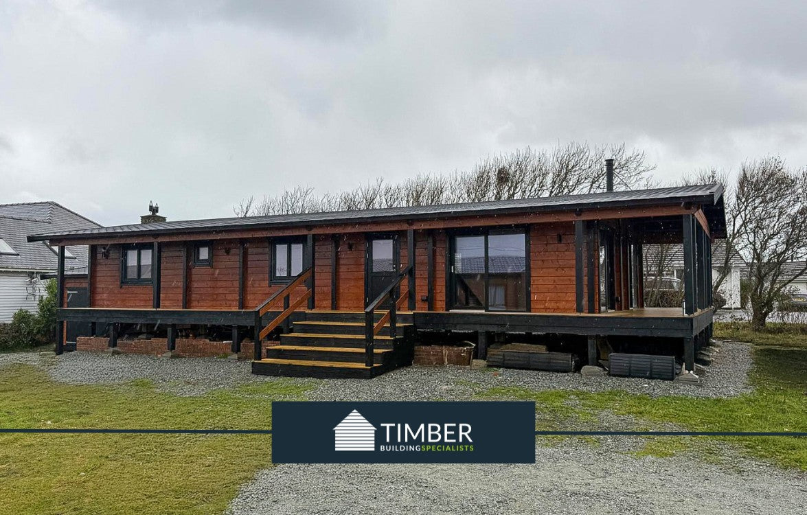 TBS187 Anglesey Log Cabin Lodge w/ Garage - 16.0x6.8m