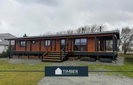 TBS187 Anglesey Log Cabin Lodge w/ Garage - 16.0x6.8m