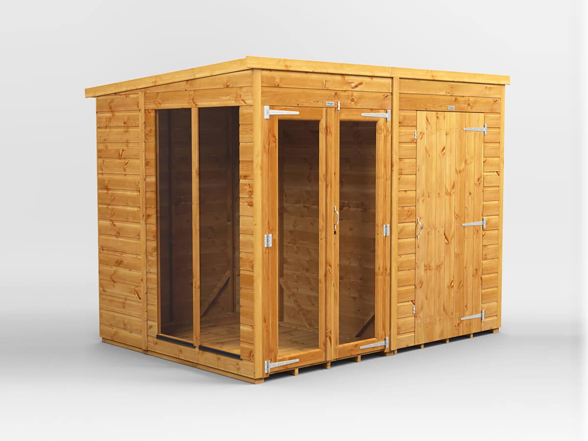 UK Summerhouse w/ Side Storage - Pent