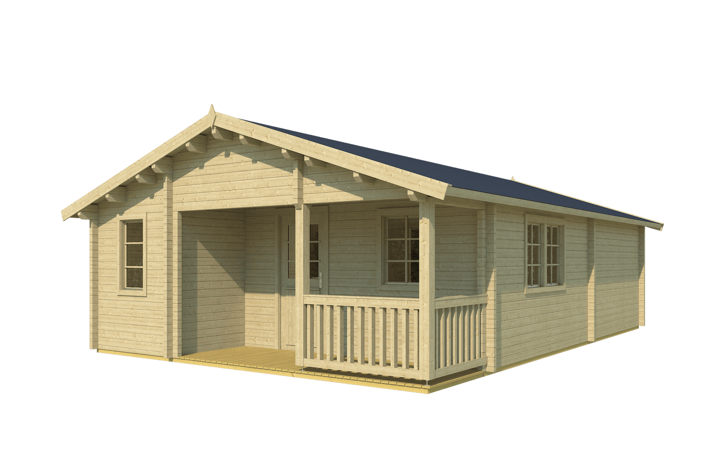 ALMERIA B Log Cabin | 6.0x8.9m - Timber Building Specialists
