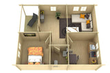 ARLANZON B Log Cabin | 6.3x7.4m - Timber Building Specialists