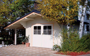 Bellisimo 4050 S+200 Garage | 4.0x5.0m - Garage Log Cabin - Timber Building Specialists