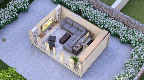 Birch Log Cabin | 5.5 x 4.0m