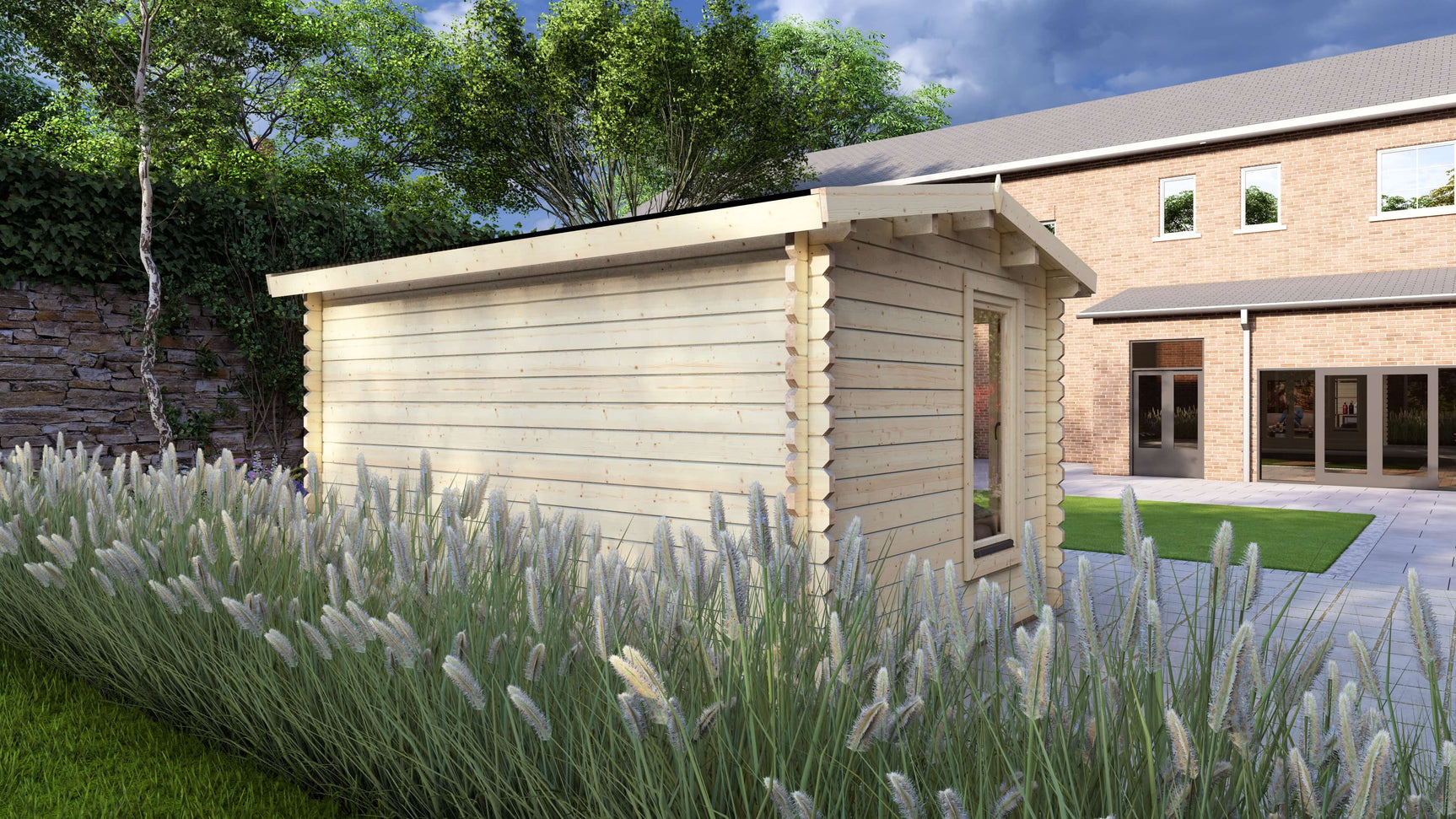 Mini Birch Log Cabin | 4.0 x 3.0m