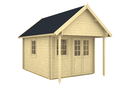BUNKIE Log Cabin w/ Sleeping Loft | 2.9x3.8m - Timber Building Specialists