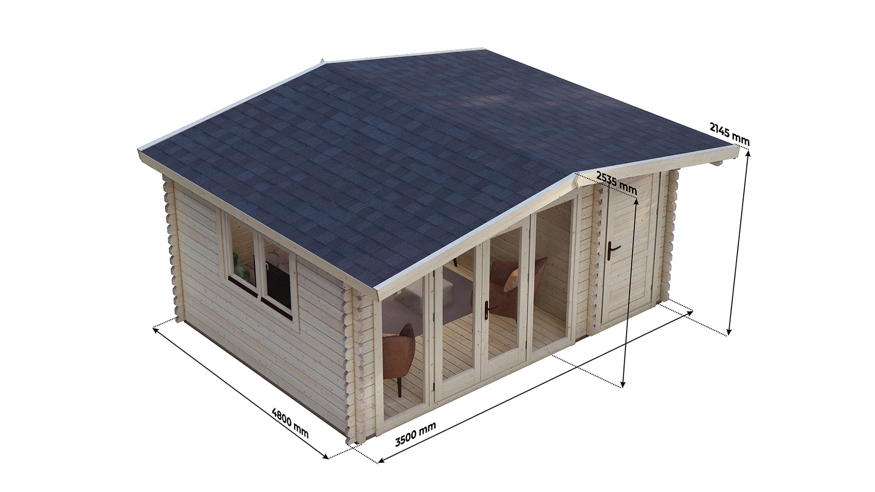 Carya Log Cabin | 4.8 x 3.5m