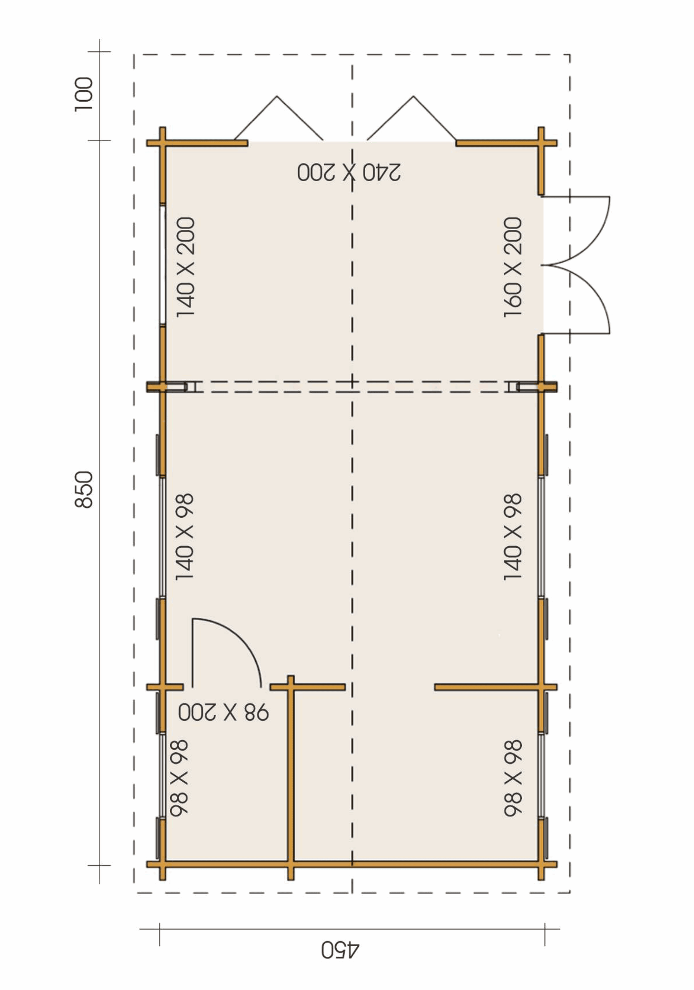 Catania Log Cabin Lodge | 4.5x8.5m