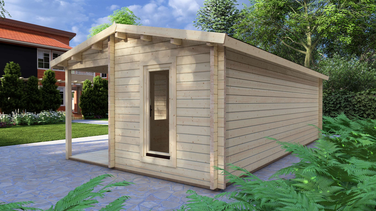 Cedar Log Cabin | 7.0 x 4.0m