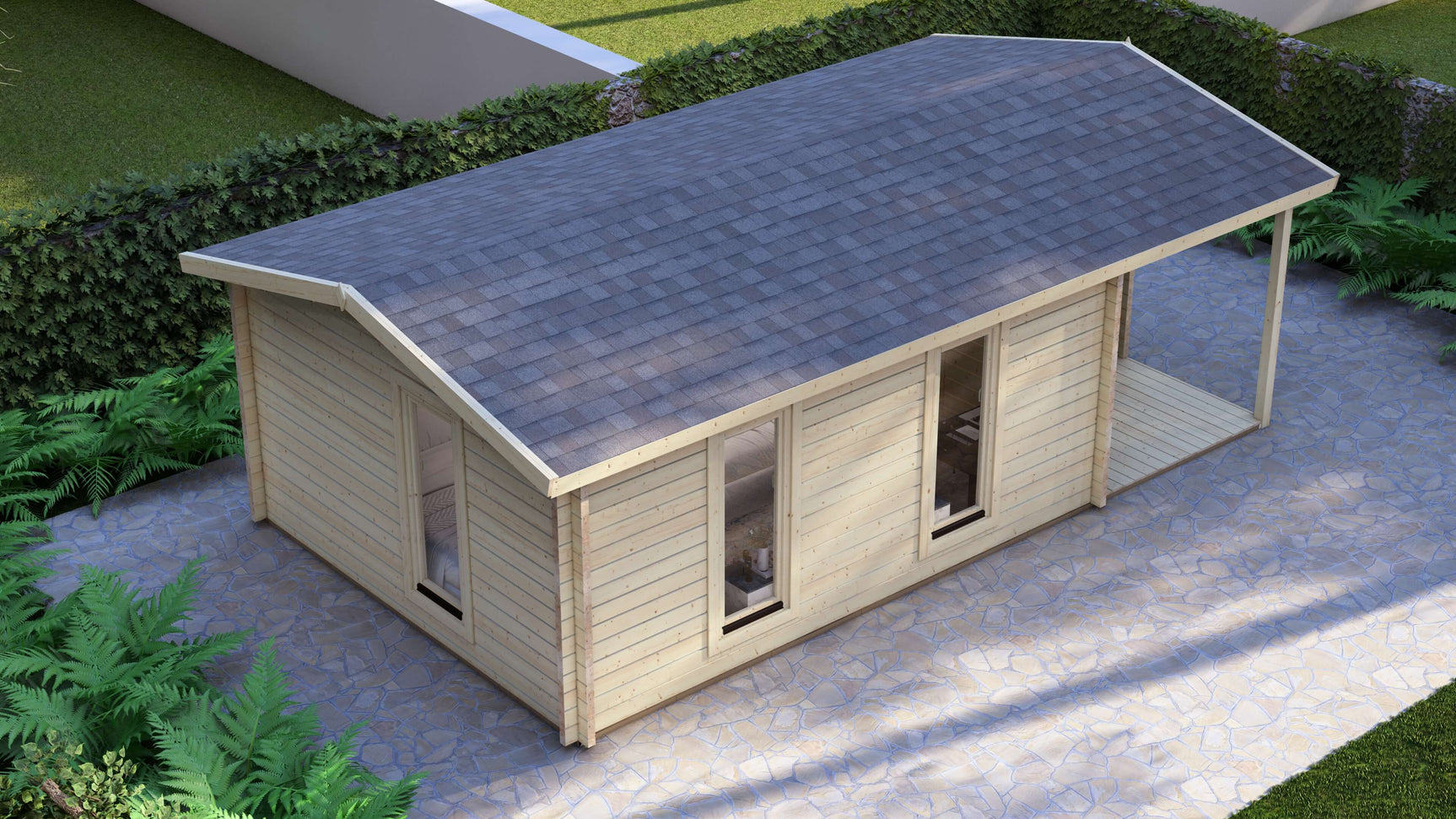 Cedar Log Cabin | 7.0 x 4.0m