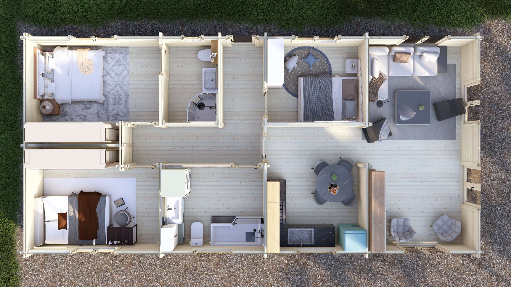 Clyde 3 Bed Lodge | 14x6.8m