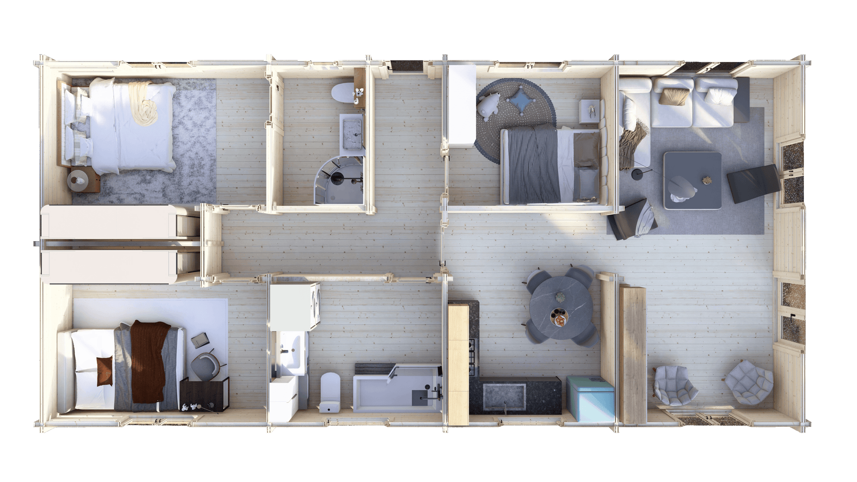 Clyde 3 Bed Lodge | 14x6.8m