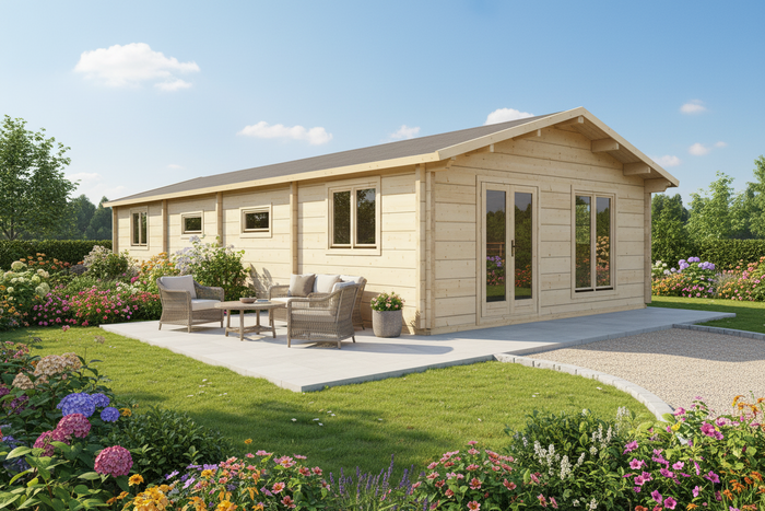 modern 3 bedroom log cabin by the timber building specialists