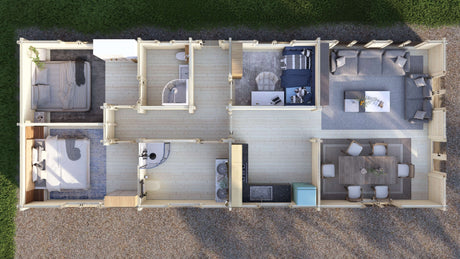 Clyde 3 Bed Lodge | 15x6m