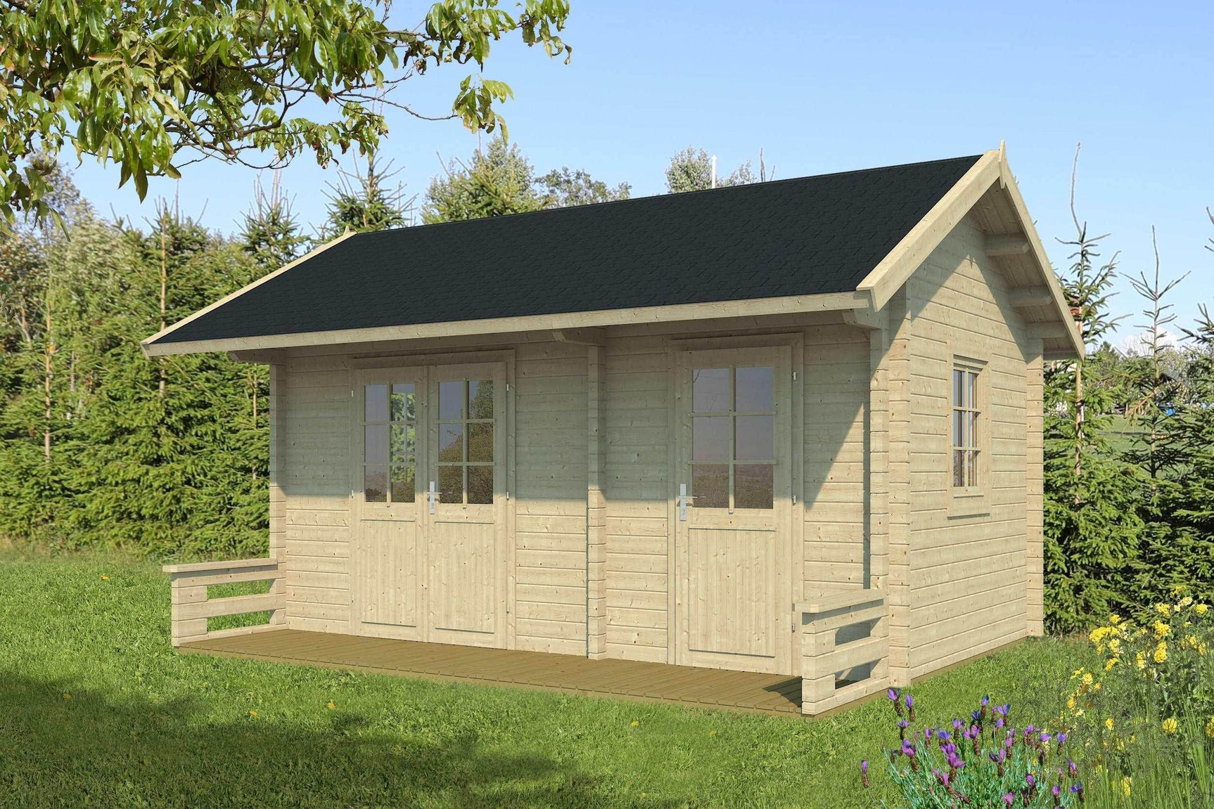 EEVA Log Cabin | 3.0x5.0m - Timber Building Specialists