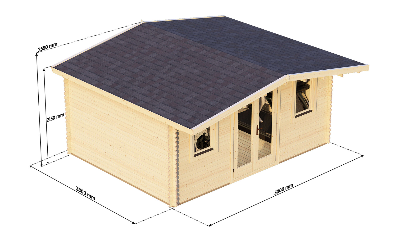 Elm Log Cabin | 5.0 x 3.8m