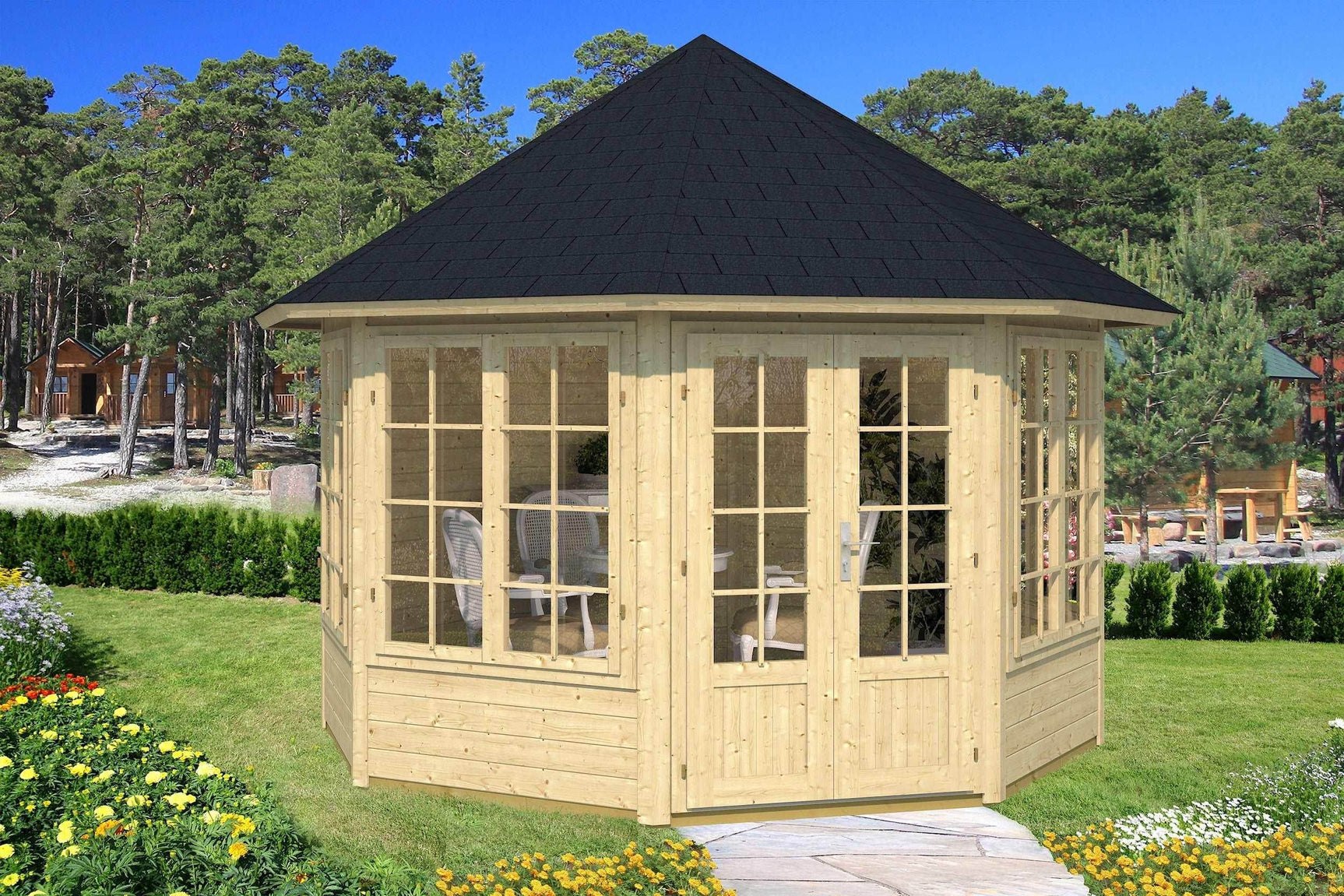 EMMA Log Cabin | 3.7x3.7m - Timber Building Specialists