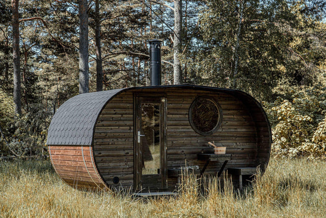FORSSA Oval Sauna | 4.0x2.4m - Timber Building Specialists