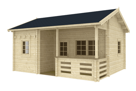 FALUN B Log Cabin + Sleeping Loft | 6.0x5.0m - Timber Building Specialists