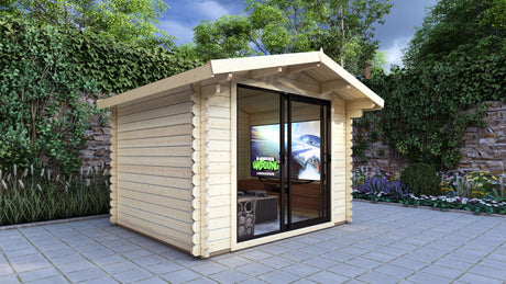 Foxglove Log Cabin | 3.2×2.6m | Sliding Doors