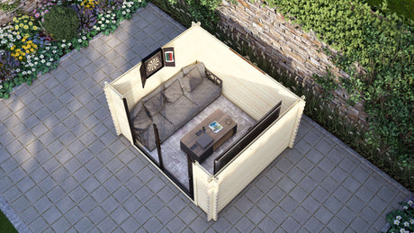 Foxglove Log Cabin | 3.2×2.6m | Sliding Doors