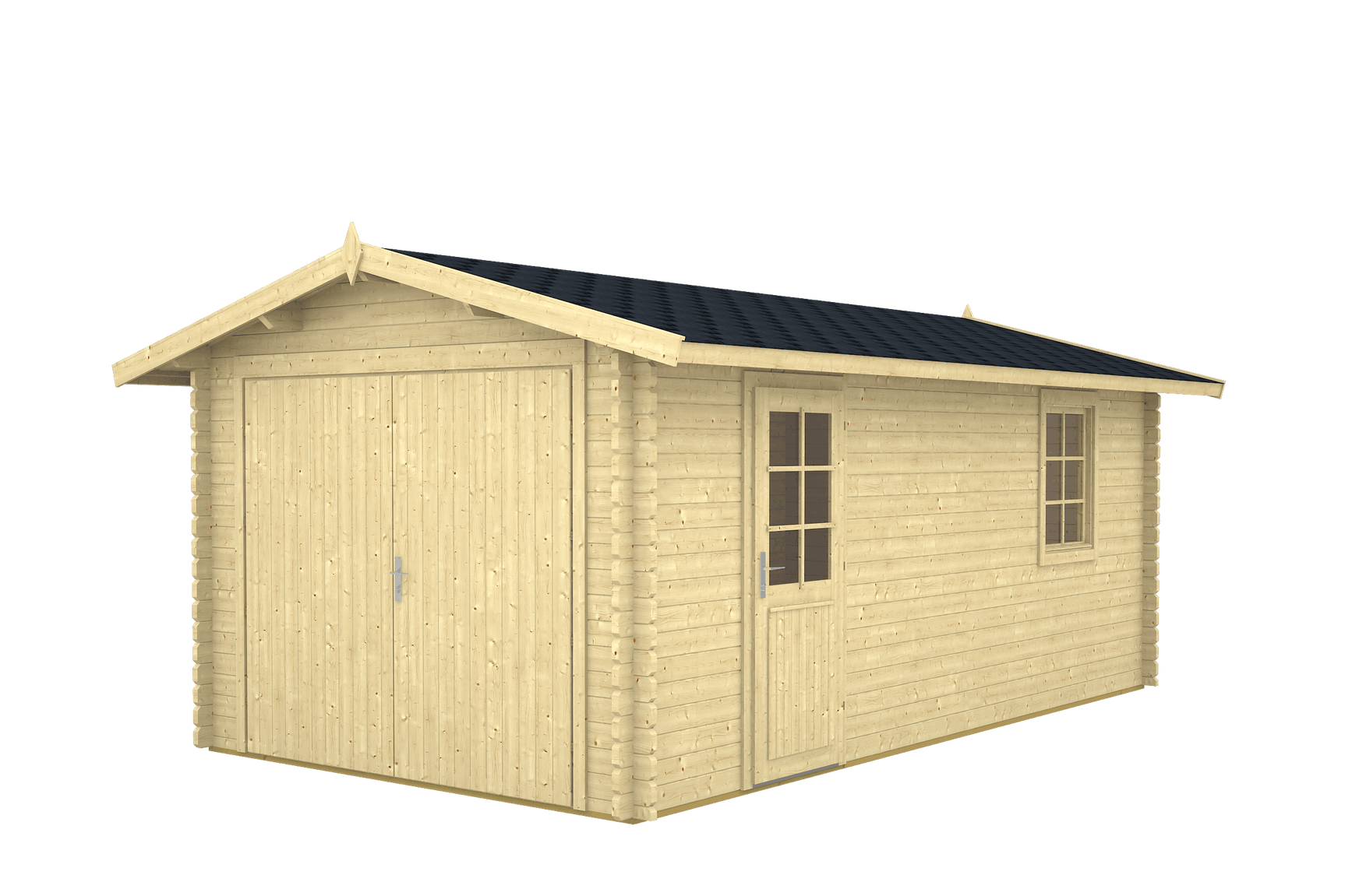 GARAGE-A 3.2x5.7m Log Cabin Garage