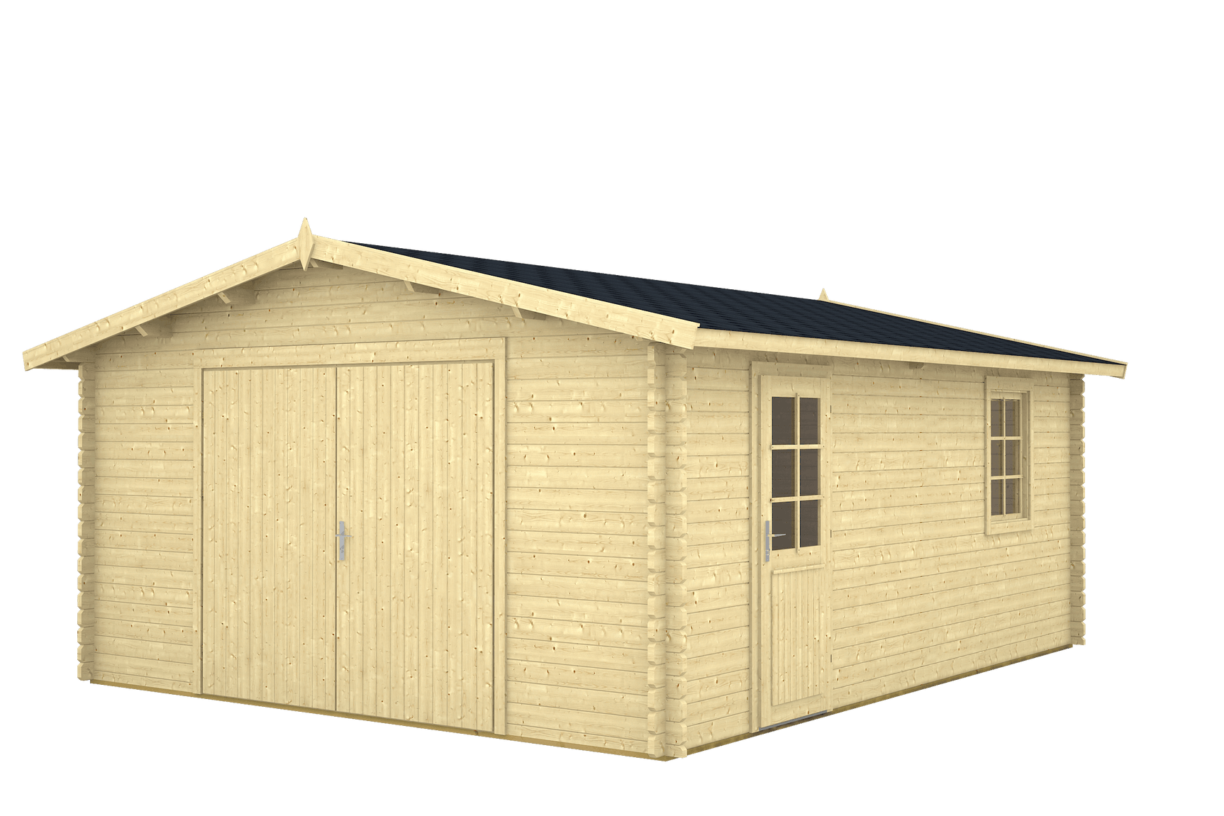 GARAGE-B Log Cabin Garage | 4.7x5.7m - Timber Building Specialists