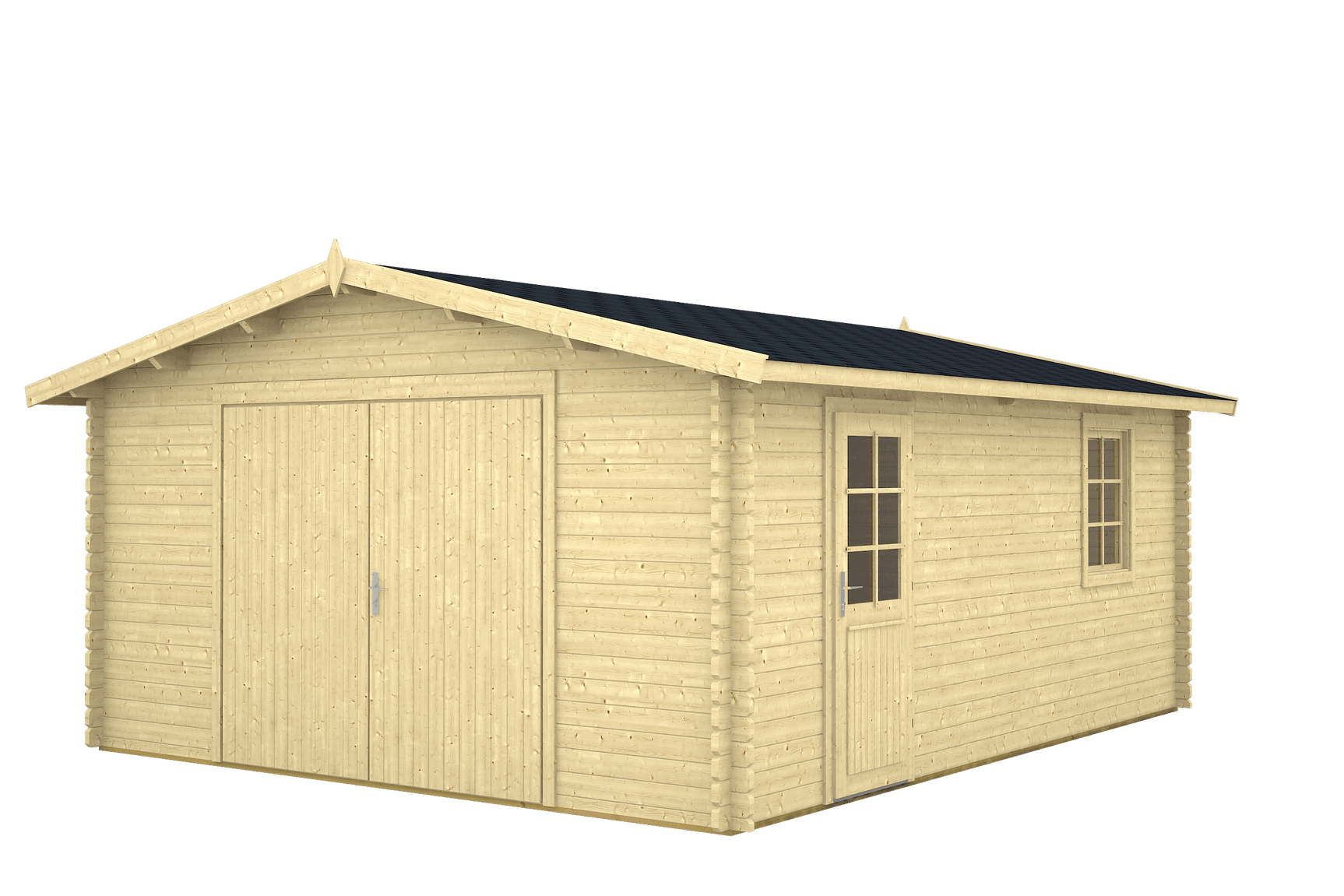 GARAGE-B 4.7x5.7m Log Cabin Garage