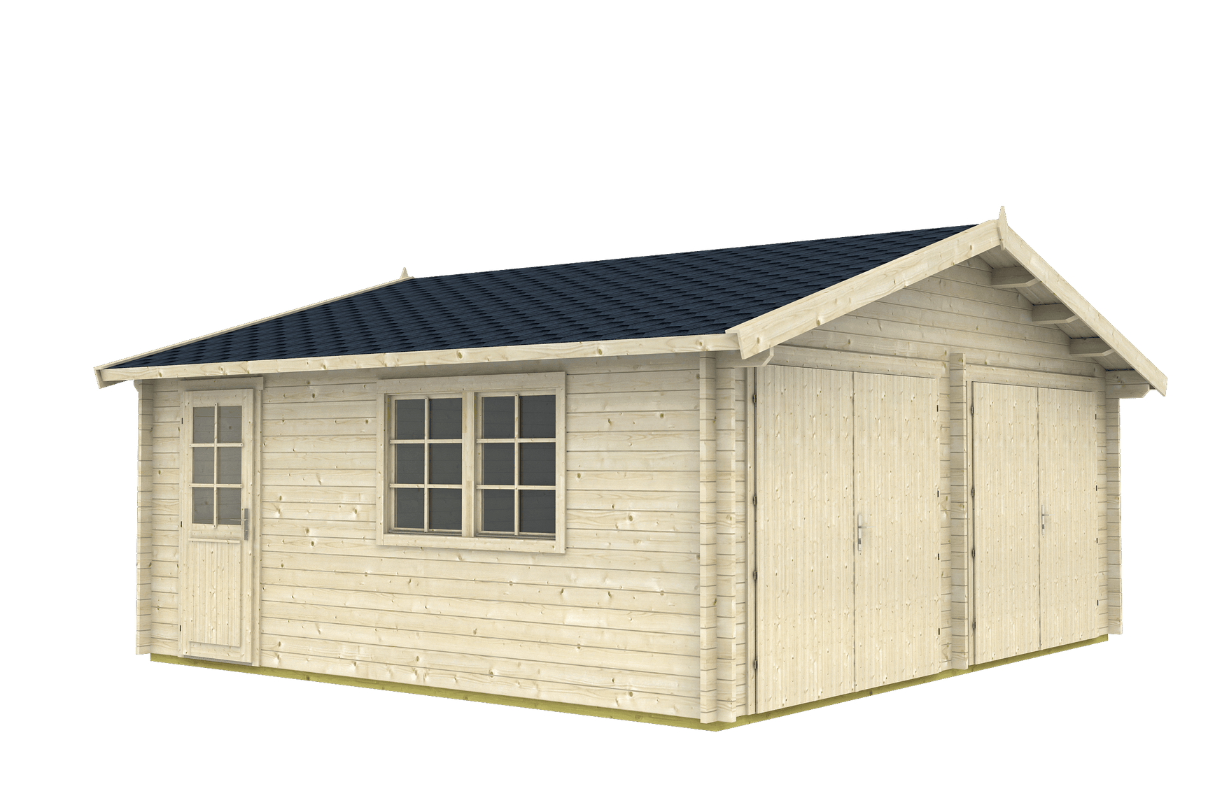 GARAGE-D 6.0x5.3m Log Cabin Garage