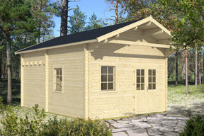 GOTLAND G + Sleeping Loft | 4.4x6.0m - Log Cabin - Timber Building Specialists