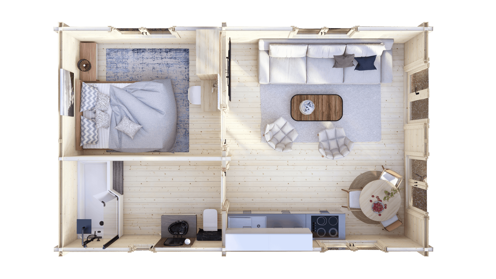 Great Ouse 1 Bed Lodge | 8x5m