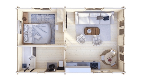 Great Ouse 1 Bed Lodge | 8x5m