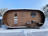 LOHJA 5.0x2.4m Oval Sauna In Snow