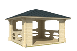 IBIZA Log Cabin Gazebo | 4.0x4.0m - Timber Building Specialists