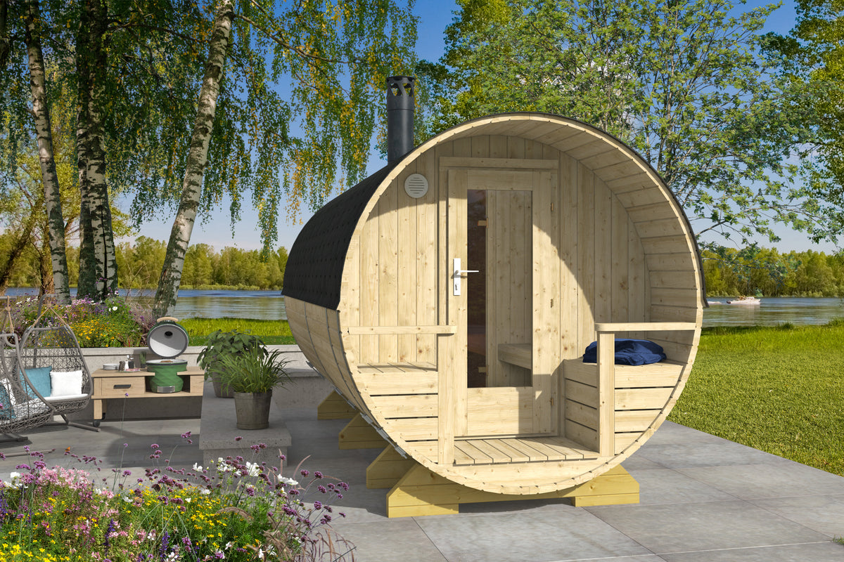 KEMI Barrel Sauna | 2.1x4.0m - Timber Building Specialists