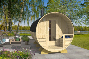 KEMI Barrel Sauna | 2.1x4.0m - Sauna Log Cabin - Timber Building Specialists